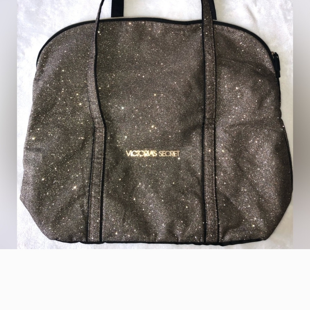Victoria's Secret Sparkling Black Travel Bag
